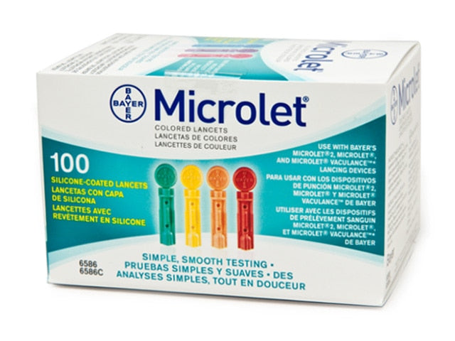 MICROLET® Lancets - Colored, 100's for training purposes only